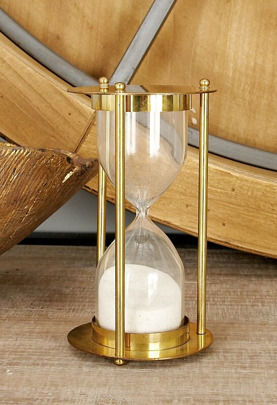 Cole And Grey Brass Glass Sand Timer Hourglass And Reviews Wayfair